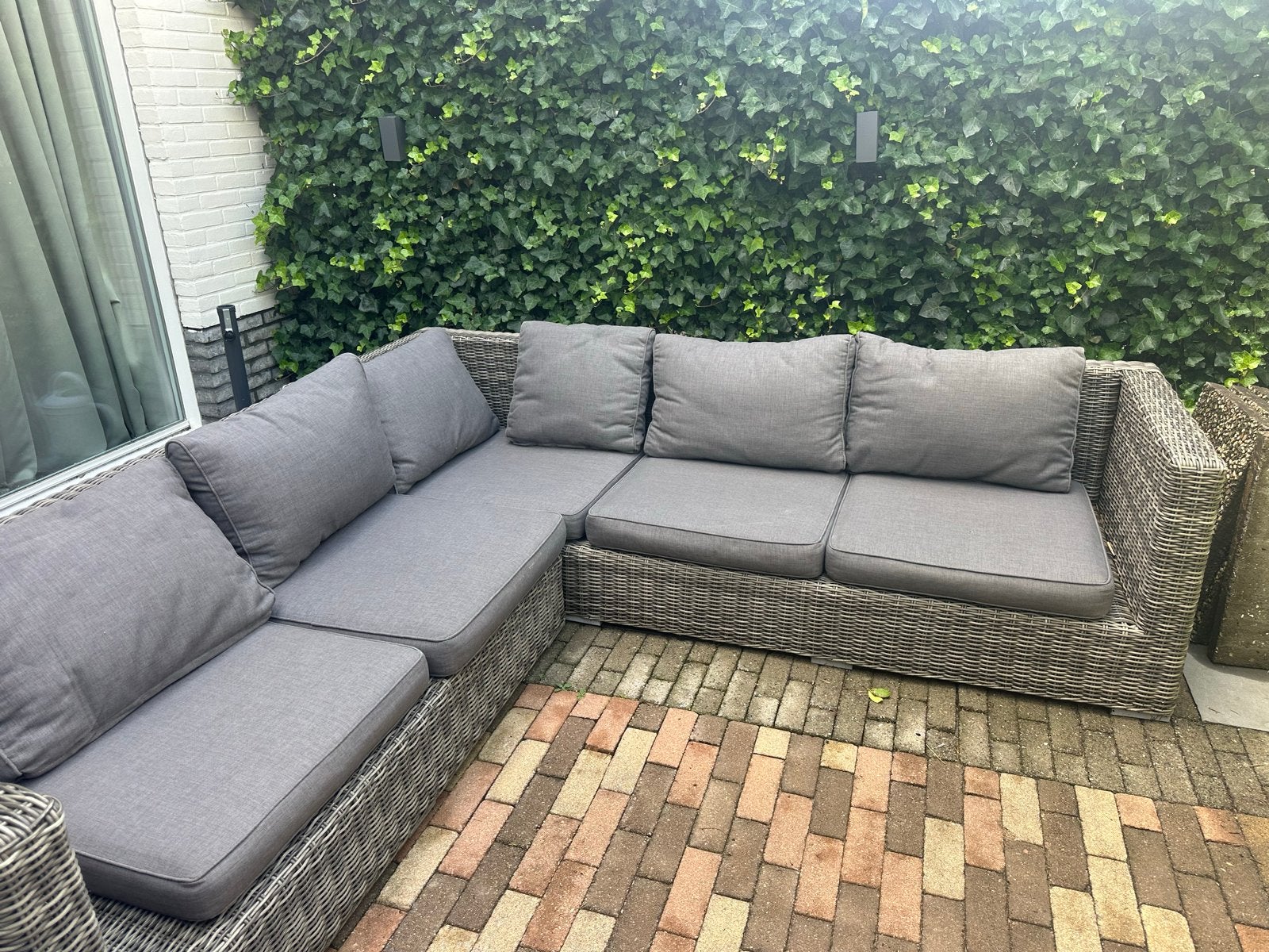 Alleen de tuinkussens grijs, Ophalen, Gebruikt, Overige materialen, Loungeset