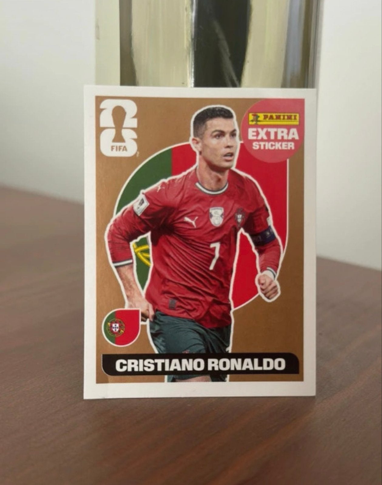 Cristiano Ronaldo Panini FIFA Extra Sticker Bronze, Verzamelen, Stickers, Zo goed als nieuw, Sport, Ophalen of Verzenden