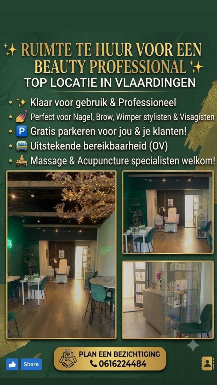 Stoelverhuur/werkruimte, Ophalen