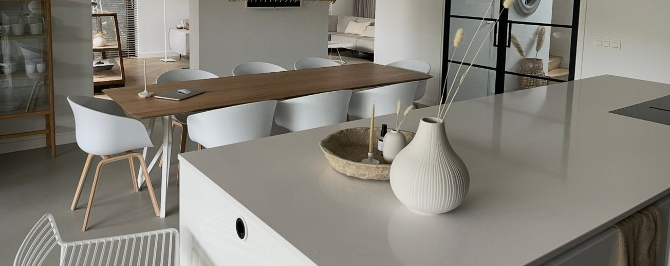 Eetkamerstoelen wit About a chair HAY 8x, Ophalen, Zo goed als nieuw, Wit, Vijf, Zes of meer stoelen