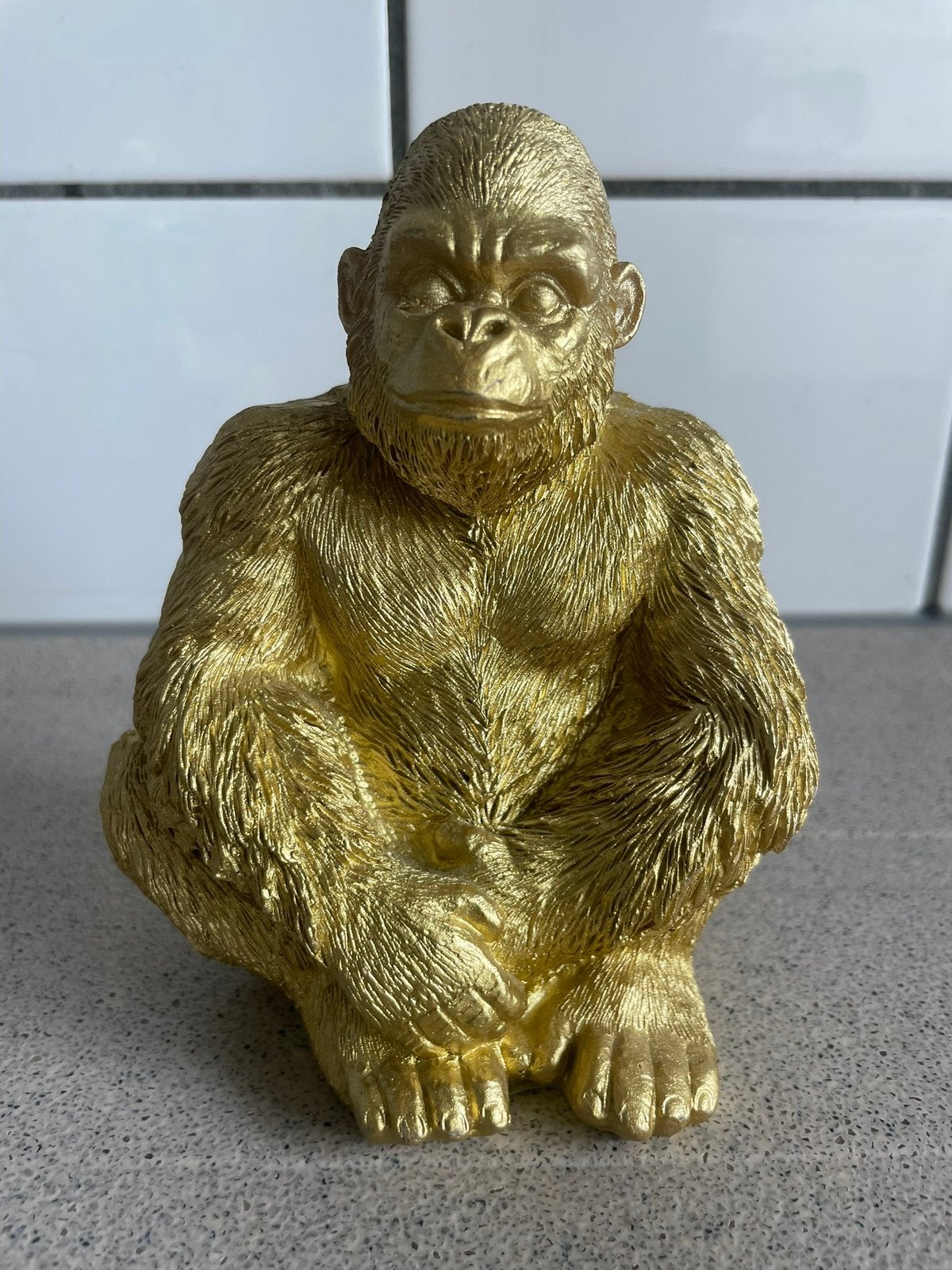 Prachtige gouden gorilla aap goud, Ophalen of Verzenden, Zo goed als nieuw