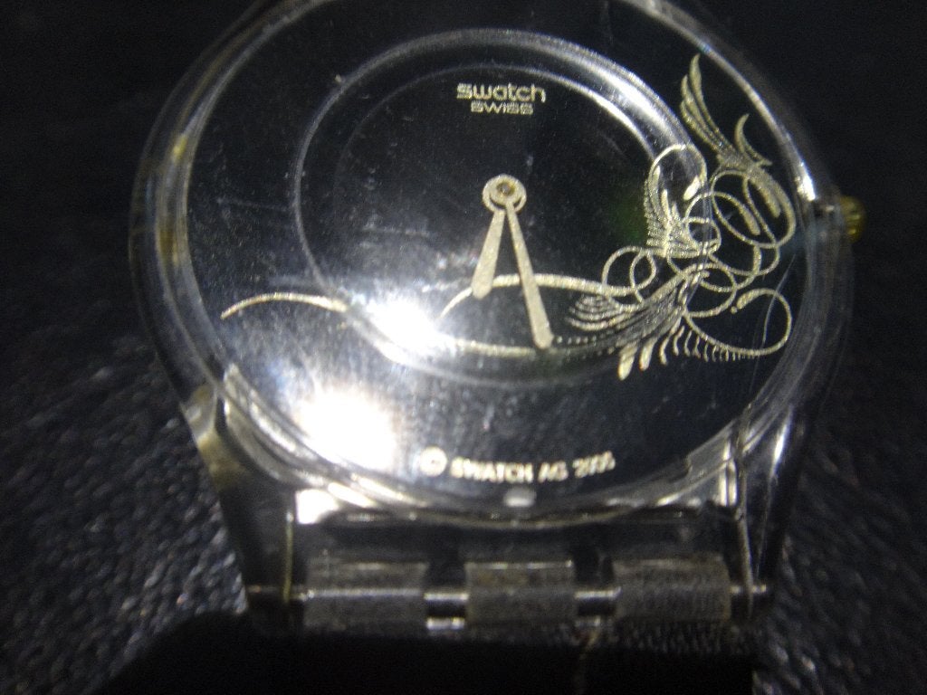 verzamelen, horloge swatch zwart 2006, Kunststof, Ophalen of Verzenden, Zo goed als nieuw, Overige materialen