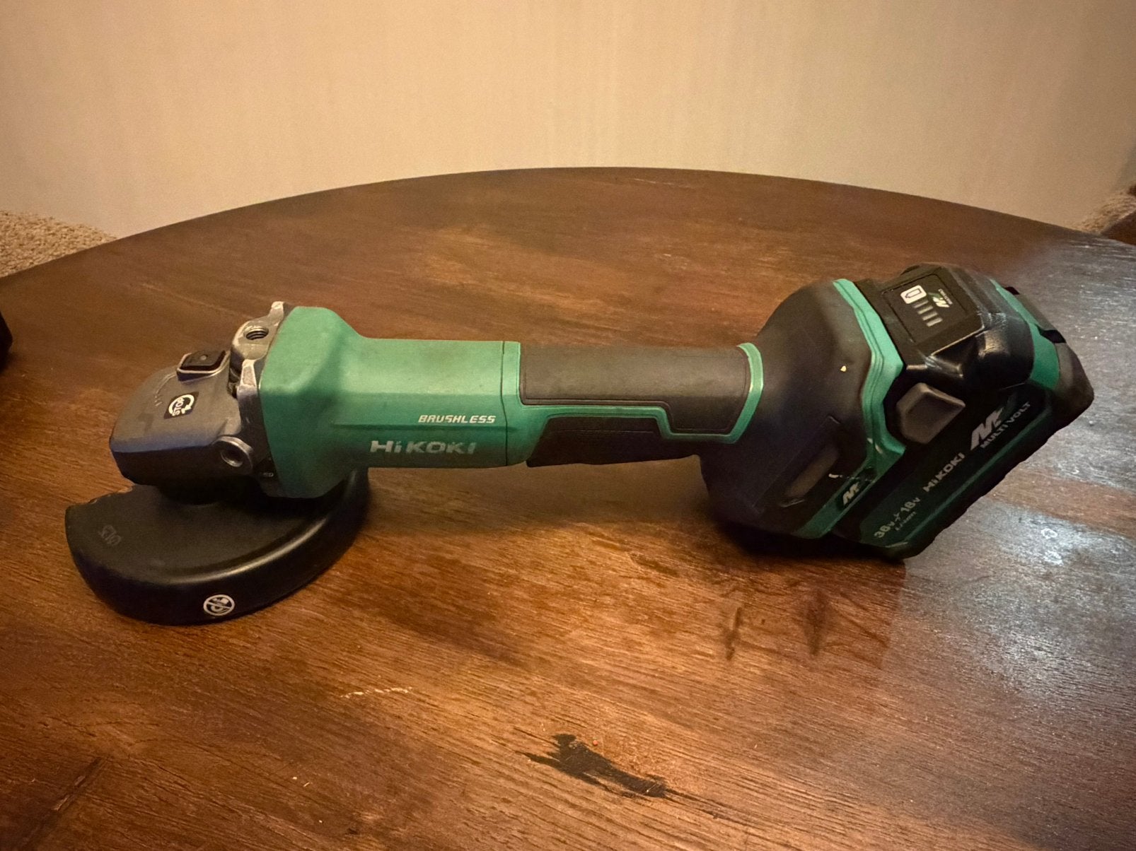 Hikoki haakse slijper 36v, Ophalen of Verzenden, Zo goed als nieuw, Minder dan 700 watt, Haakse handslijpmachine