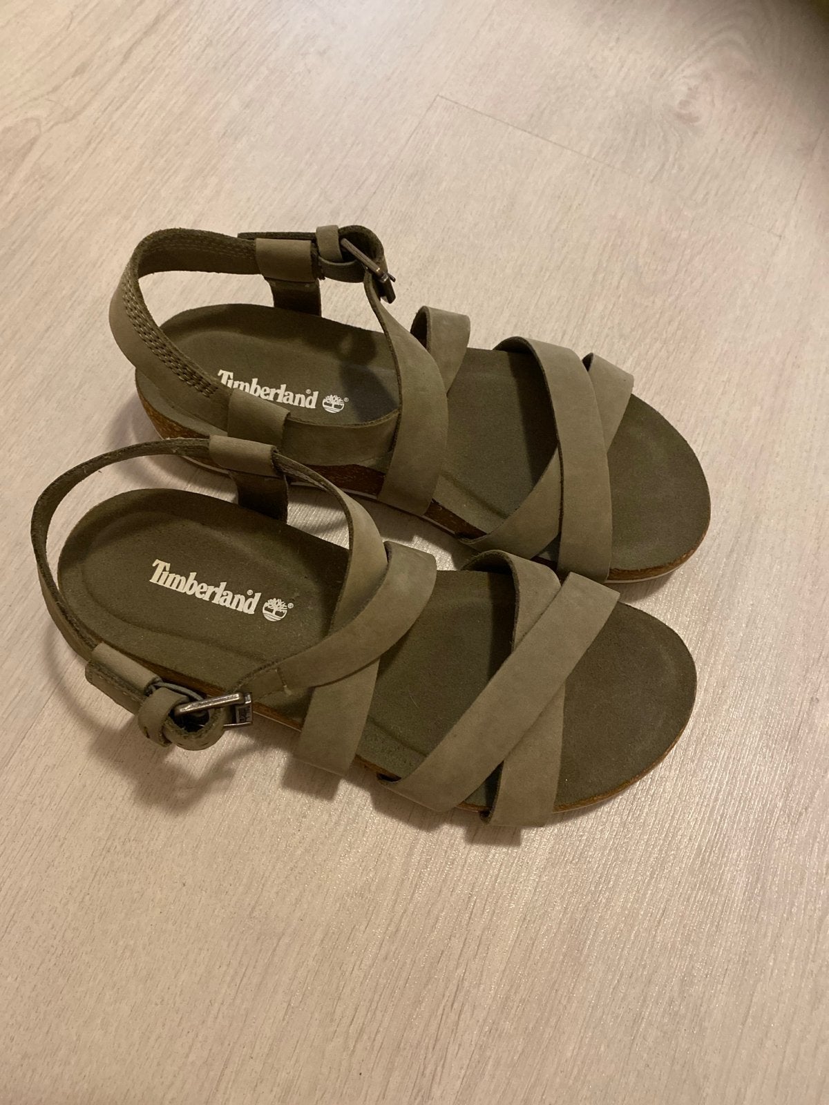 Timberland sandalen maat 36 - Zo goed als nieuw, Ophalen of Verzenden, Zo goed als nieuw, Groen, Sandalen of Muiltjes