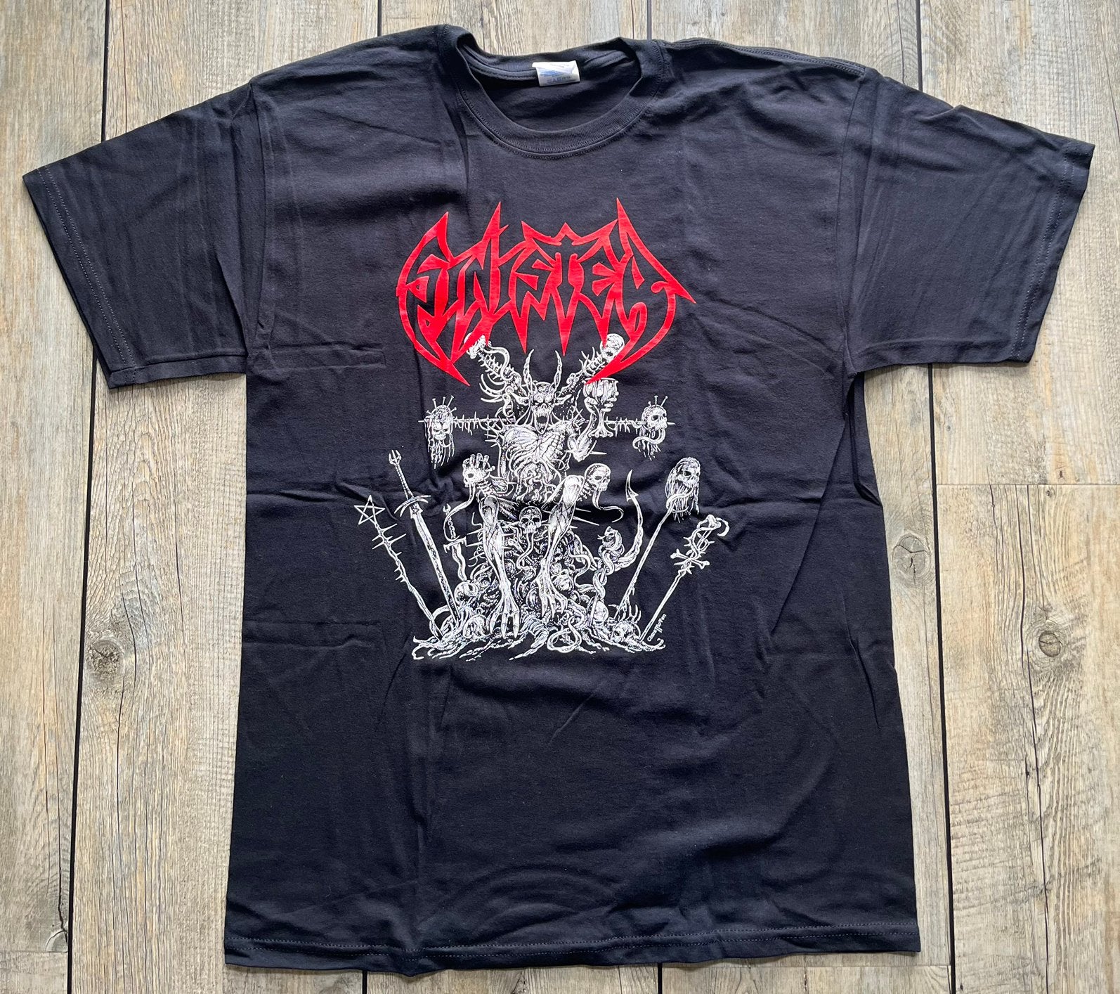 Origineel | SINISTER | The Blood Past | T-shirt | L, Ophalen of Verzenden, Zo goed als nieuw, Maat 52/54 (L), Zwart