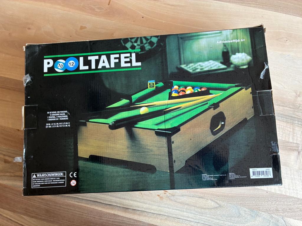 Pooltafel tafelmodel nieuw, Ophalen, Nieuw, Pooltafel