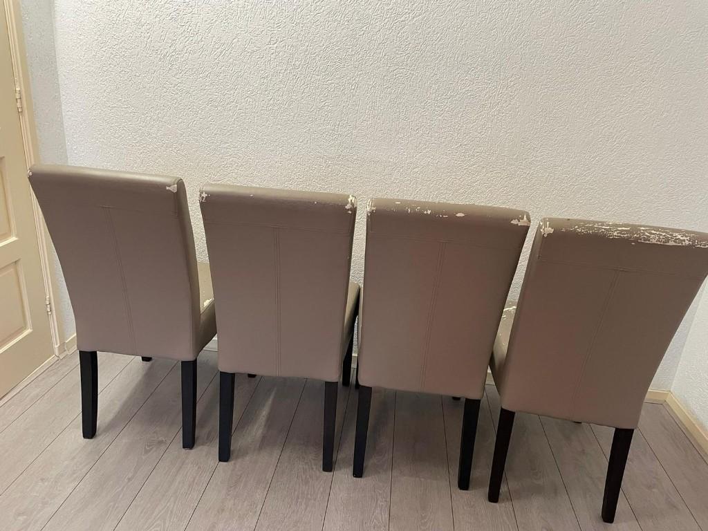 Eetstoelen 4 stuks, Ophalen, Gebruikt, Vier, Grijs