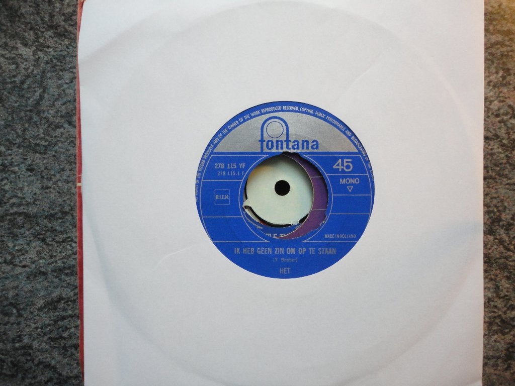 Het - Ik heb geen zin om op te staan NL 1966, Gebruikt, Originele persing, 7 inch, Ophalen of Verzenden