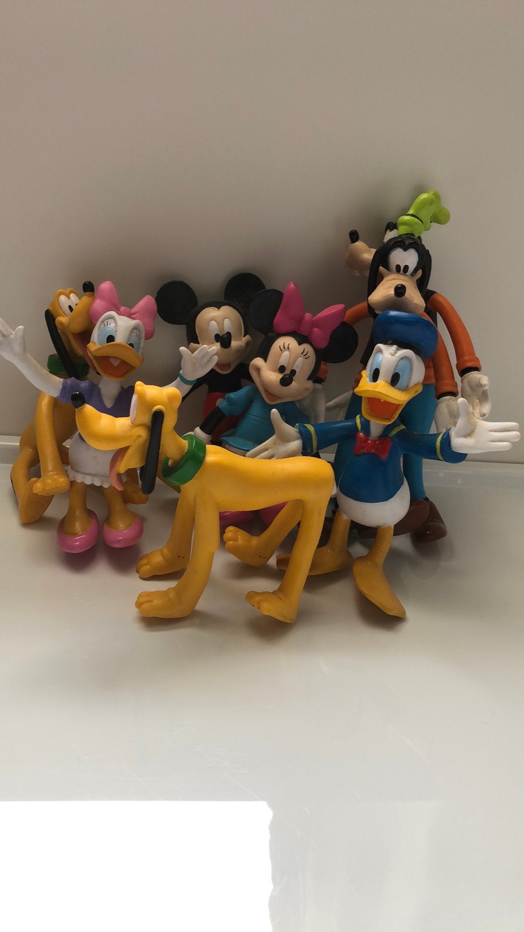 Disney poppen Goofy Pluto Donald, Verzamelen, Disney, Ophalen of Verzenden, Mickey Mouse, Zo goed als nieuw, Beeldje of Figuurtje