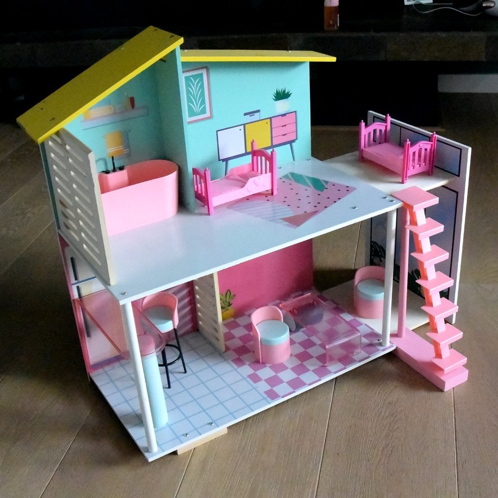 Groot poppenhuis Barbie Playtive Fashion Doll, als nieuw, Ophalen, Zo goed als nieuw, Poppenhuis
