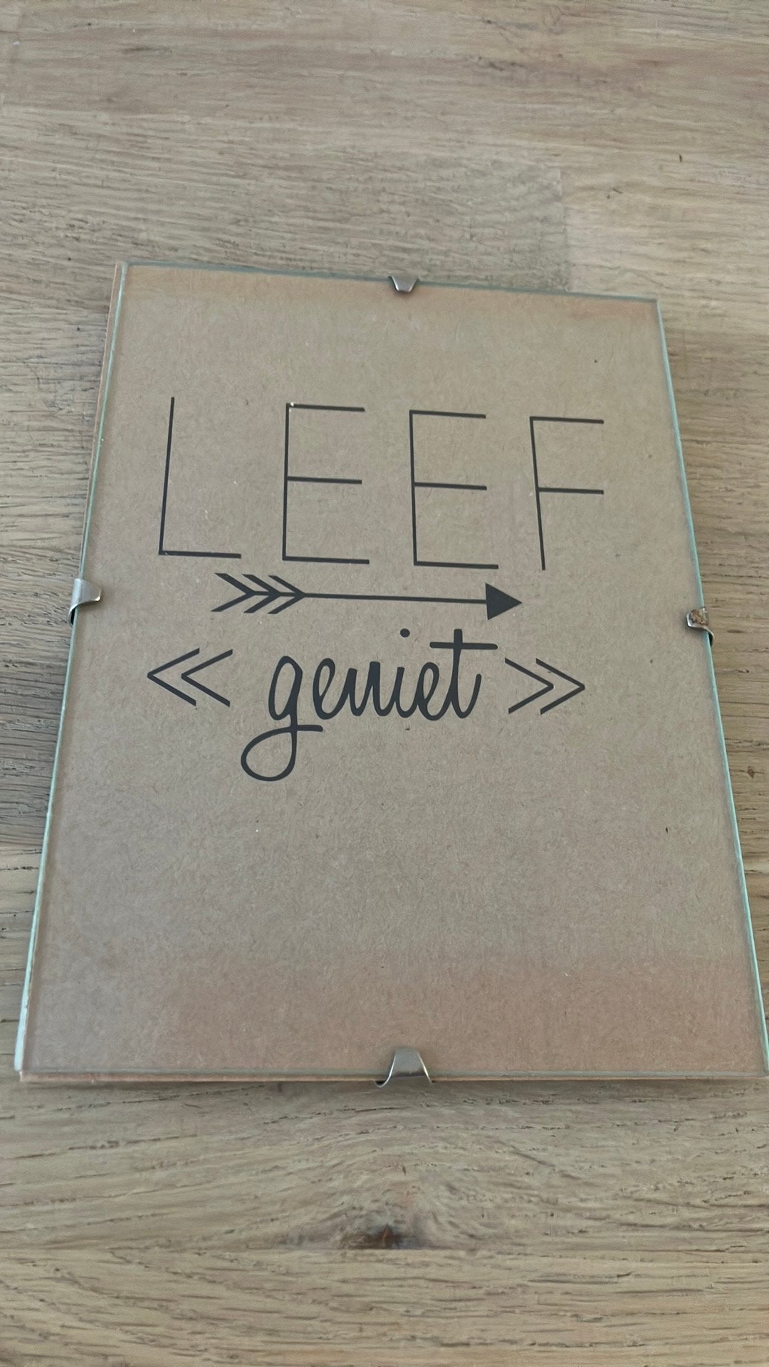 Wissel lijstje met mooie tekst, Ophalen of Verzenden, Zo goed als nieuw