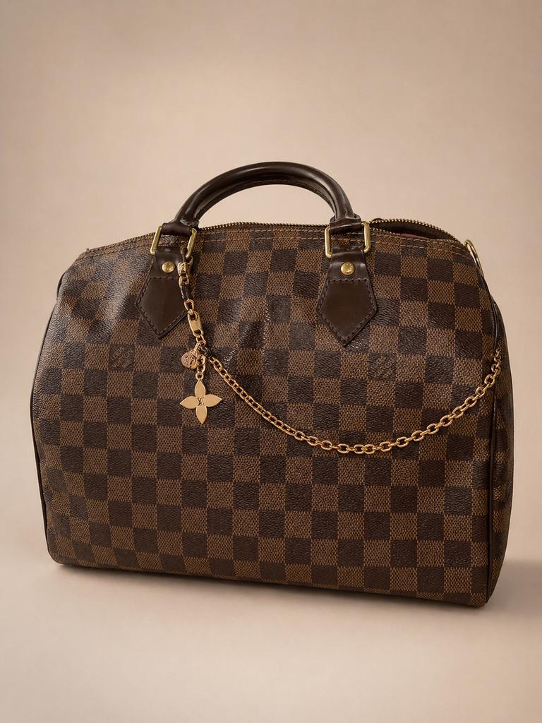 Louis Vuitton Speedy 30 Damier, Ophalen of Verzenden, Gebruikt, Bruin, Handtas