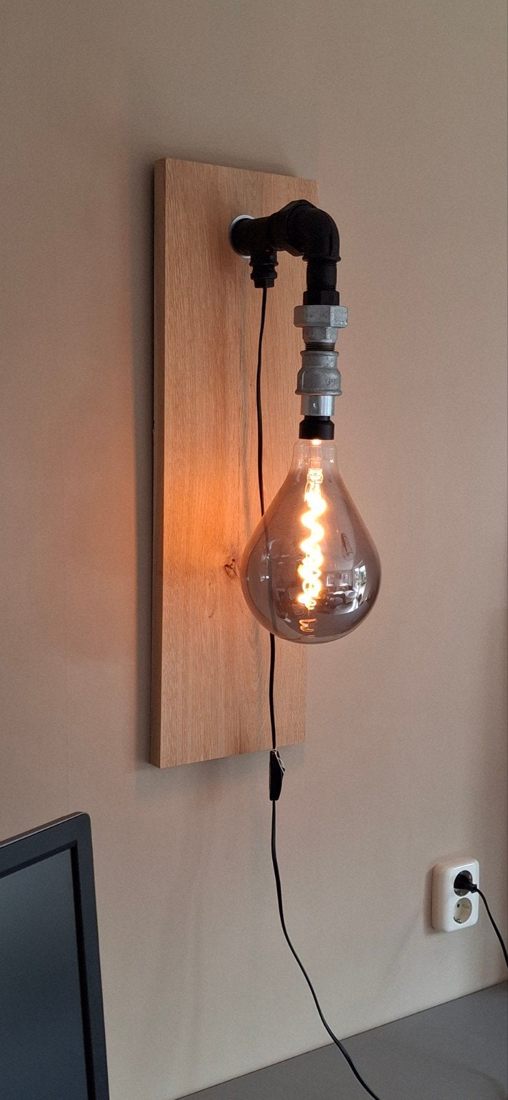 industriële / landelijke wandlamp, Huis en Inrichting, Lampen | Wandlampen, Ophalen, Nieuw