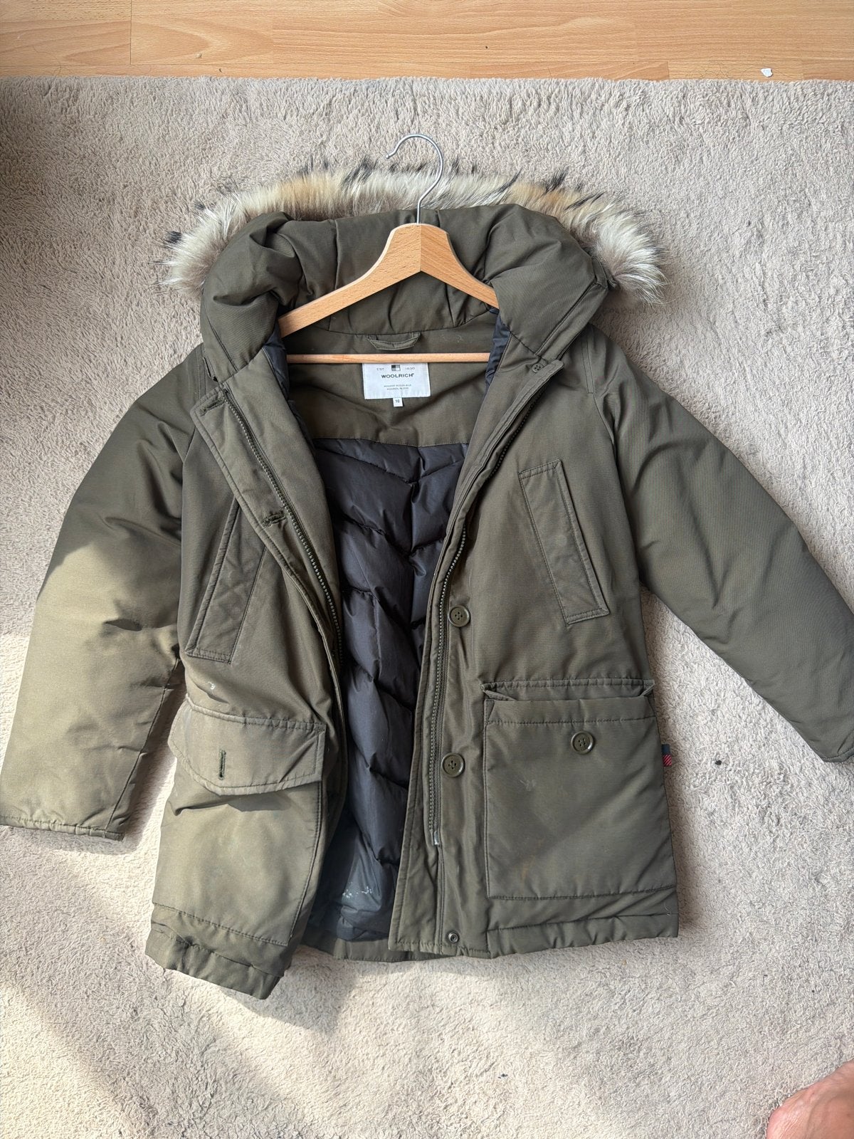 Woolrich winterjas kindermaat 10, Ophalen of Verzenden, Zo goed als nieuw, Jongen of Meisje, Jas