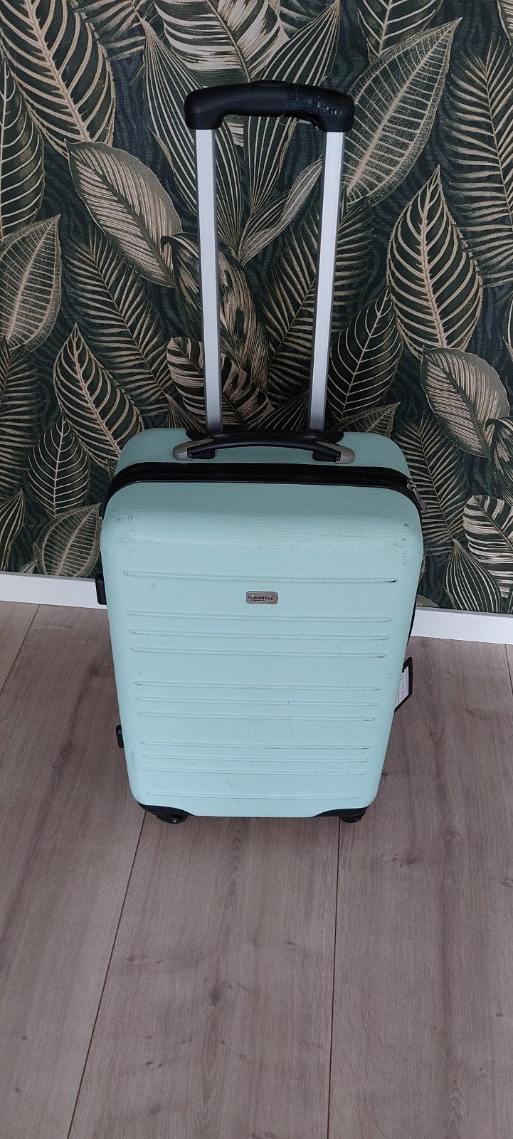 Princess Traveller handbagage koffer - Lichtblauw, Sieraden, Tassen en Uiterlijk, Koffers, Wieltjes, Gebruikt, 50 tot 60 cm, Hard kunststof