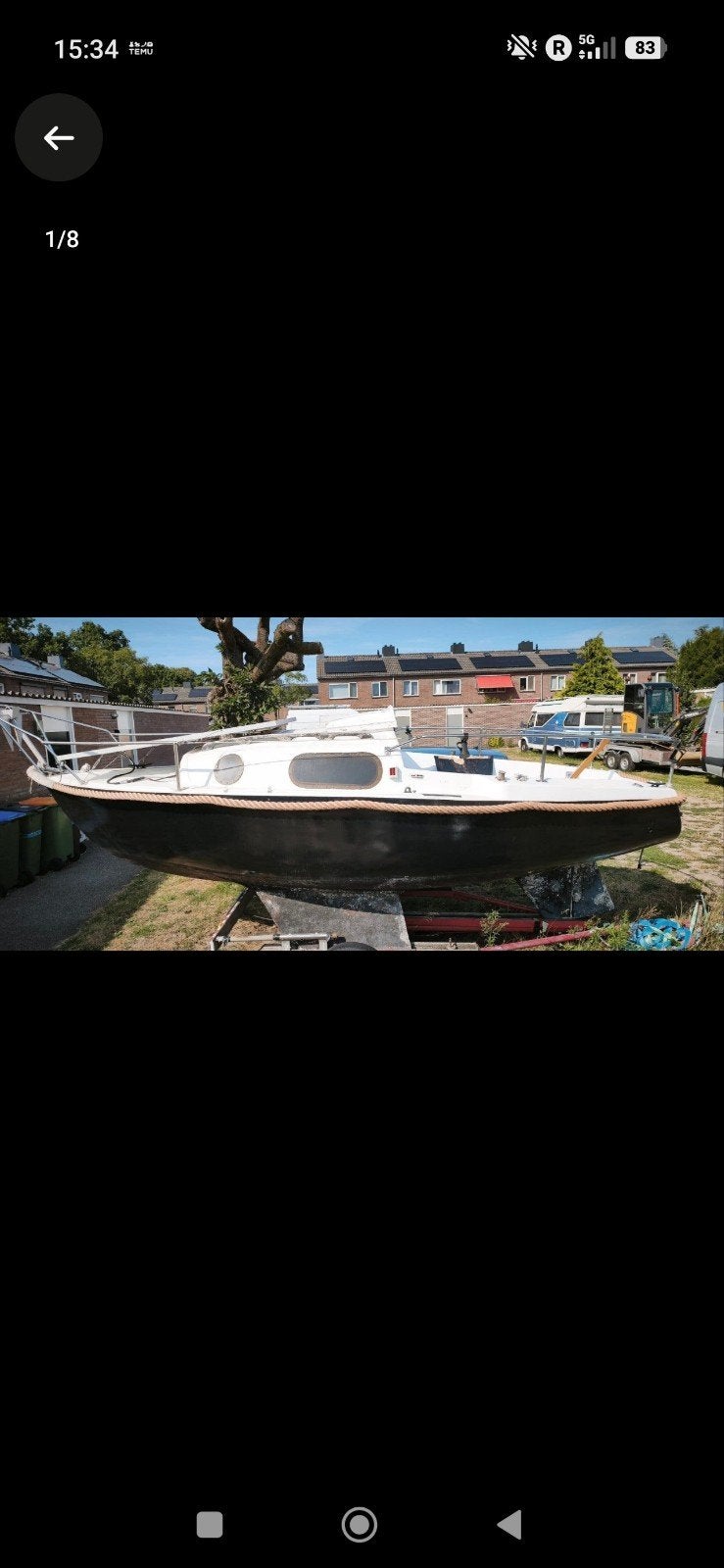 ex zeilboot met buitenboordmotor, Ophalen of Verzenden, Gebruikt