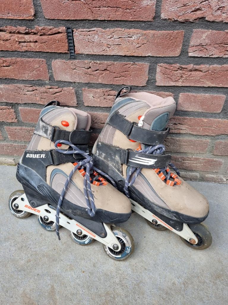 Skeelers inline skates Bauer maat 44,5, Sport en Fitness, Skeelers, Ophalen of Verzenden, Gebruikt, Bauer