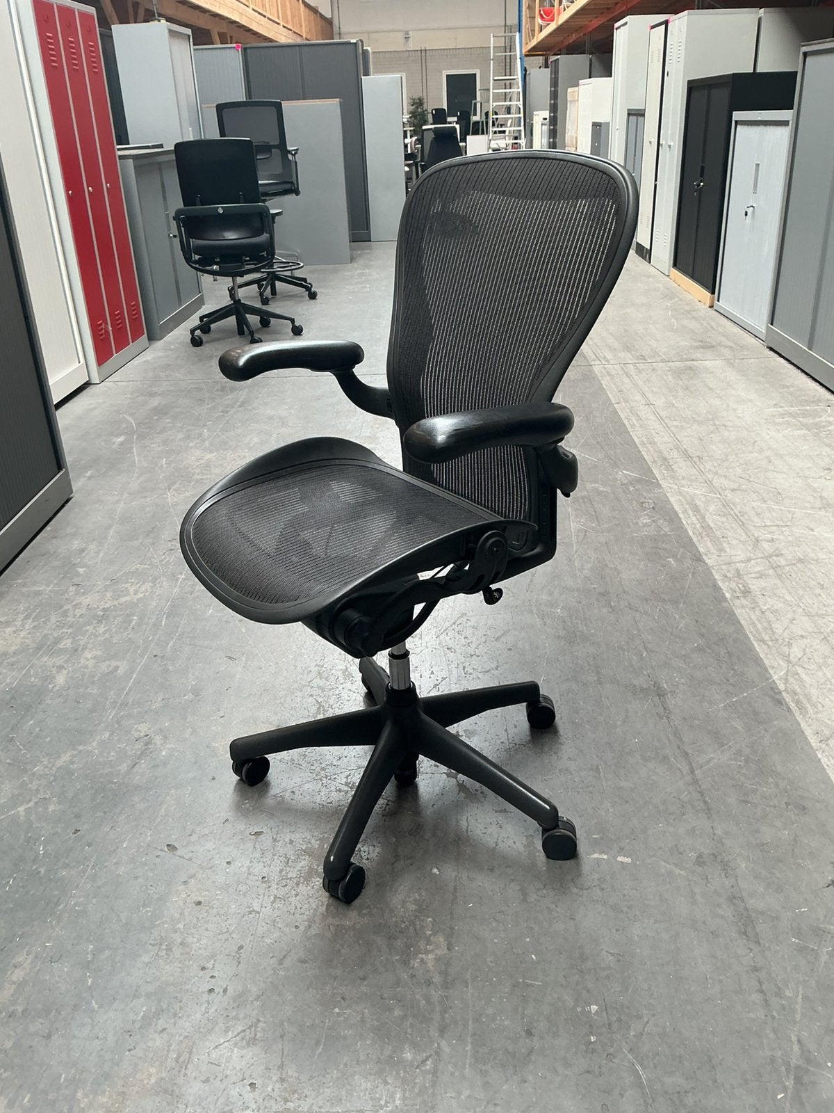 Herman Miller Aeron Bureaustoel | Type C | Graphite, Gebruikt, Overige kleuren, ., Ophalen of Verzenden