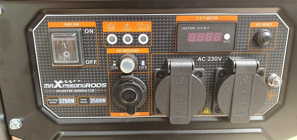 maXpeedingrods 3500W Inverter Generator Benzine Noodstroom, Doe-het-zelf en Verbouw, Aggregaten, Benzine, Minder dan 5 kVA, Ophalen of Verzenden