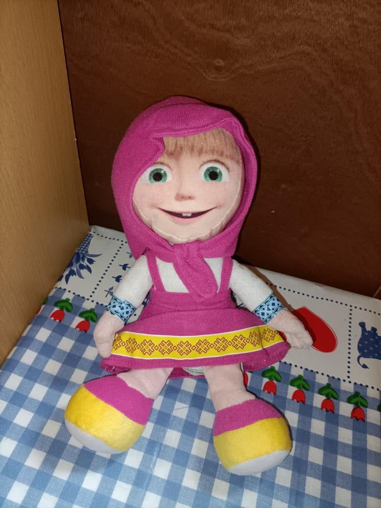 Masha and the Bear knuffel 28 cm groot, Ophalen of Verzenden, Zo goed als nieuw, Overige typen