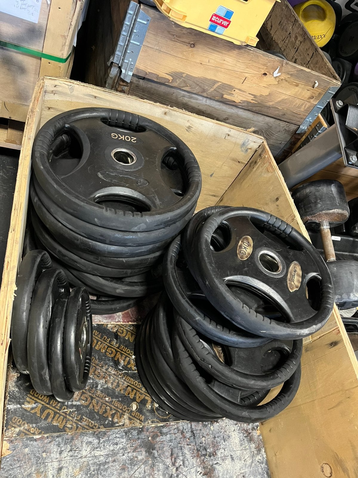 270 kg Lifemaxx olympische halter schijven 50 mm gewichten, Ophalen, Halterschijven, Gebruikt, Lifemaxx
