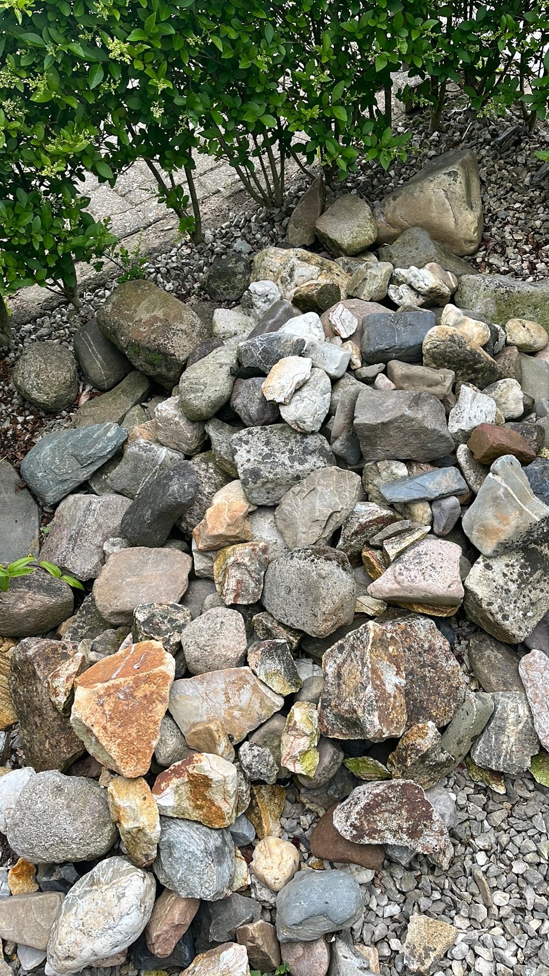Grote hoeveelheid keien, Tuin en Terras, Grind, Keien en Split, Ophalen, Gebruikt