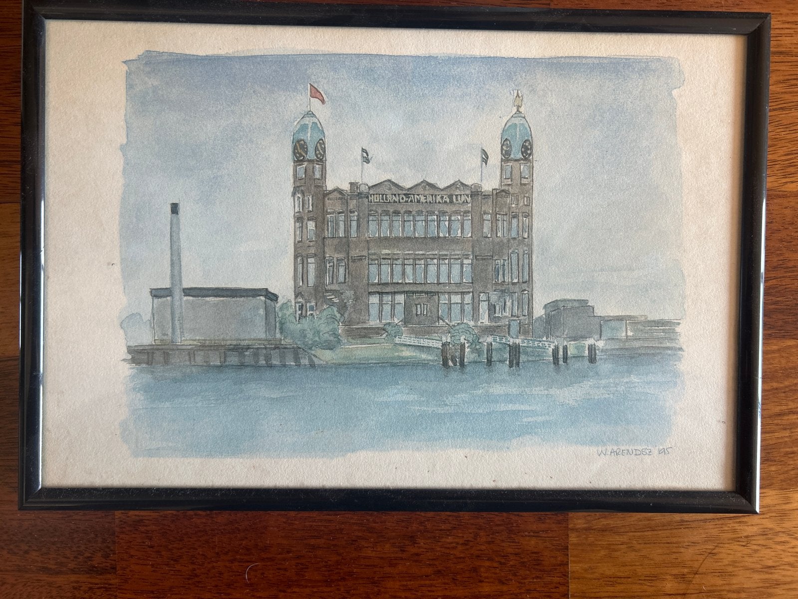 Schilderij Warendsz uit '95 - Maritiem/Stadsgezicht, Ophalen, Maritiem / water, Gedateerd, Realistisch
