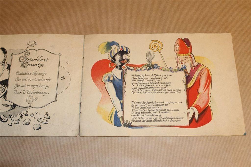 Vintage Prentenboek Sint Nicolaasliedjes [ca. 1945] Zeldzaam, Gebruikt, -, -, Ophalen of Verzenden