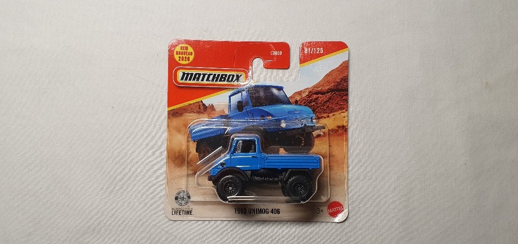 Matchbox 1963 Unimog 406 blauw, Ophalen of Verzenden, Nieuw, Auto