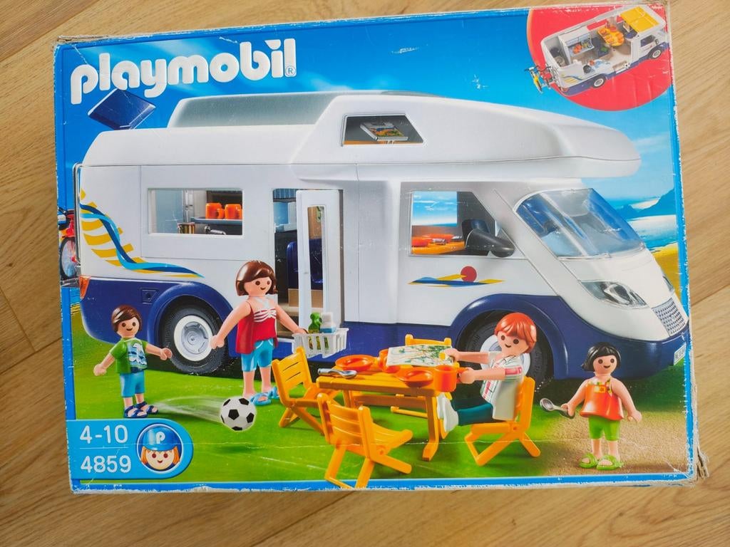 Playmobil camper 4859 en tent 5435, Ophalen of Verzenden, Gebruikt
