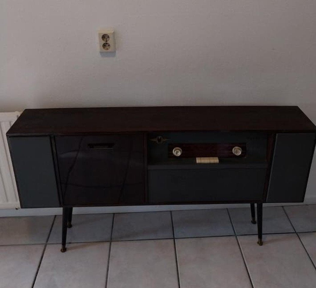 Philips audio meubel. Jaren 1960 mid century, vintage., Ophalen, Gebruikt, Platenspeler, Philips