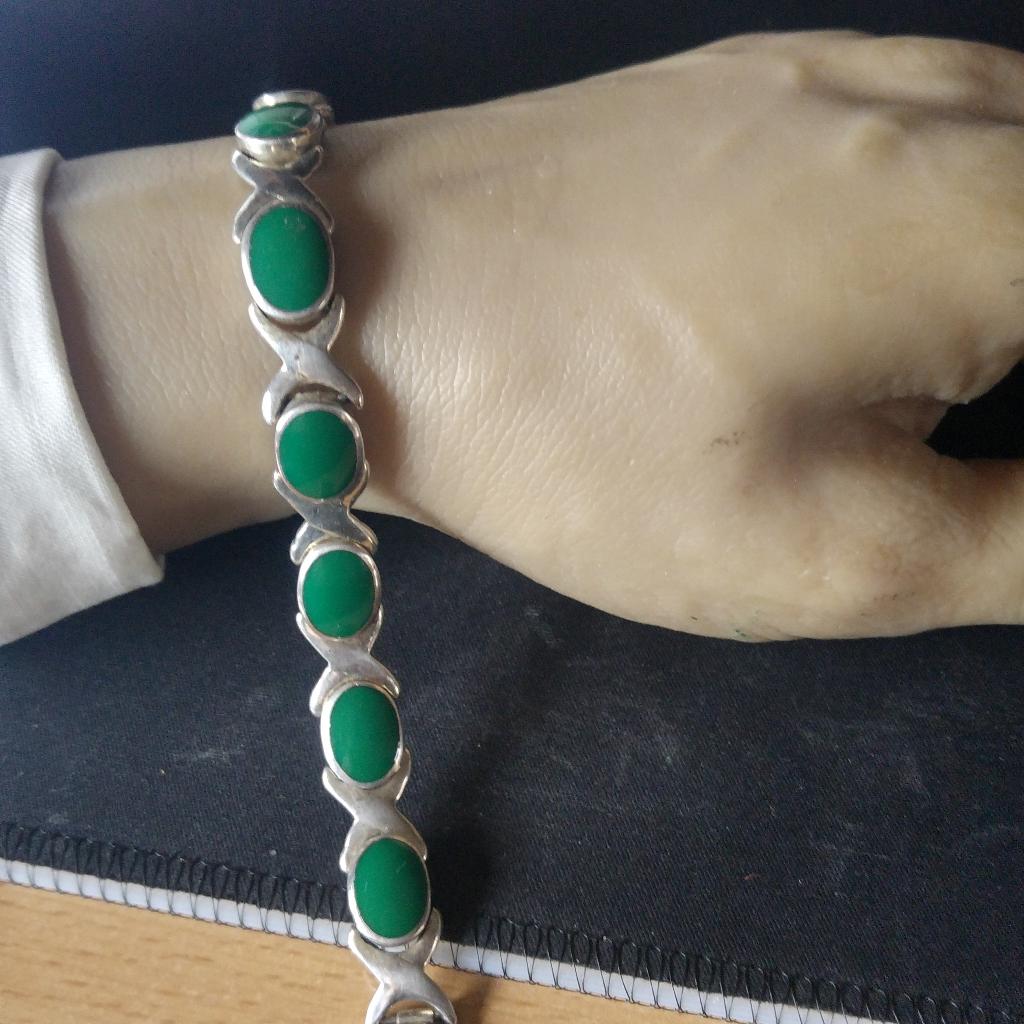 Prachtig zilver armband  Labradorieth   18 cm, Nieuw, Ophalen of Verzenden, Met edelsteen, Groen