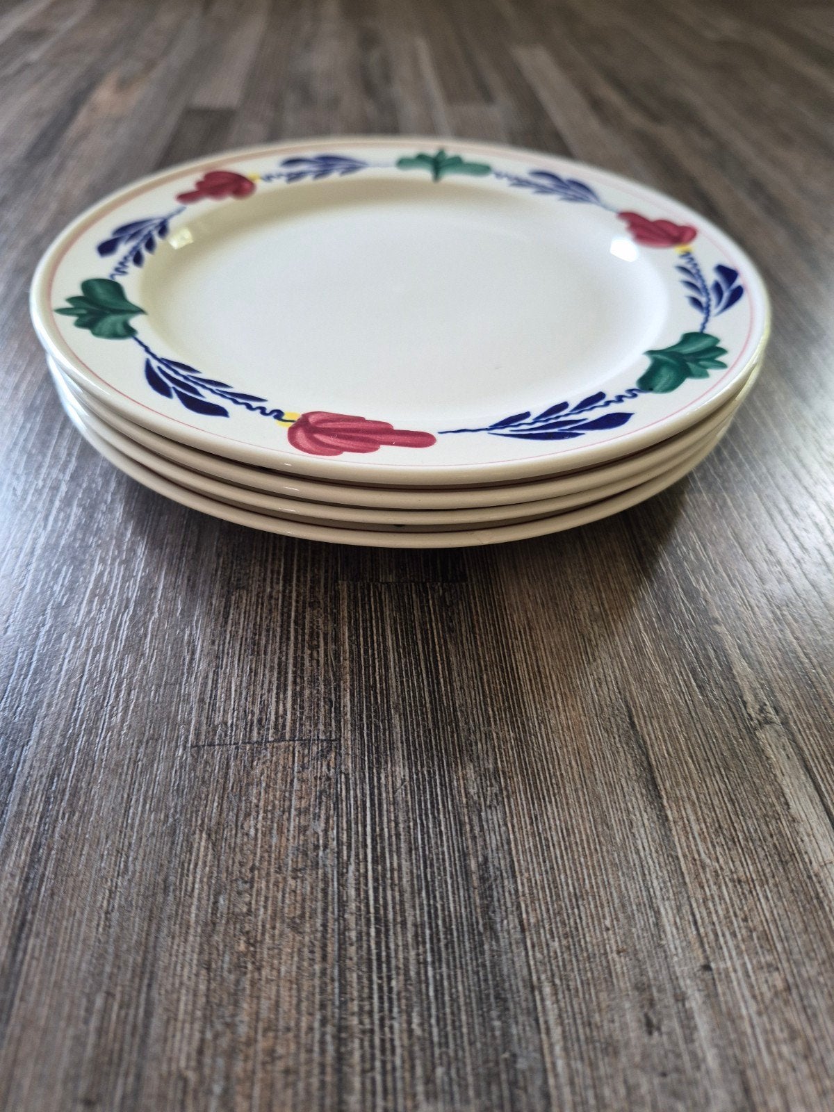 Boerenbont GEBAKS bordjes (4 stuks) / prijs per set, Nieuw, Ophalen of Verzenden, Bord(en), Aardewerk
