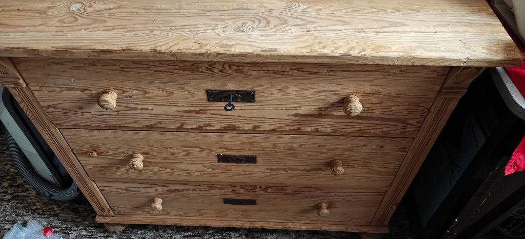 Houten ladekast met 3 laden - 100x52x83 cm, Ophalen, Gebruikt, Klassiek, 50 tot 100 cm