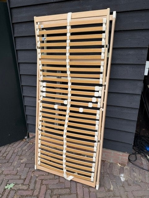 2x Dewert Duomat 6 elektrische lattenbodem 90x200 cm, Ophalen, 90 cm, Eenpersoons, Beige