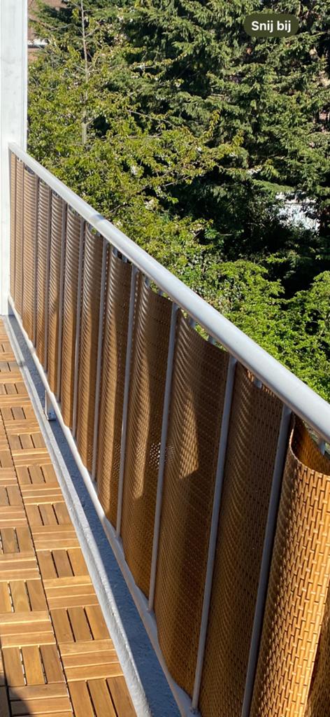 2 stuks Vida xl balkonscherm 400 x 80 polyrattan lichtbruin, Ophalen, Zo goed als nieuw, 200 cm of meer, 150 tot 200 cm