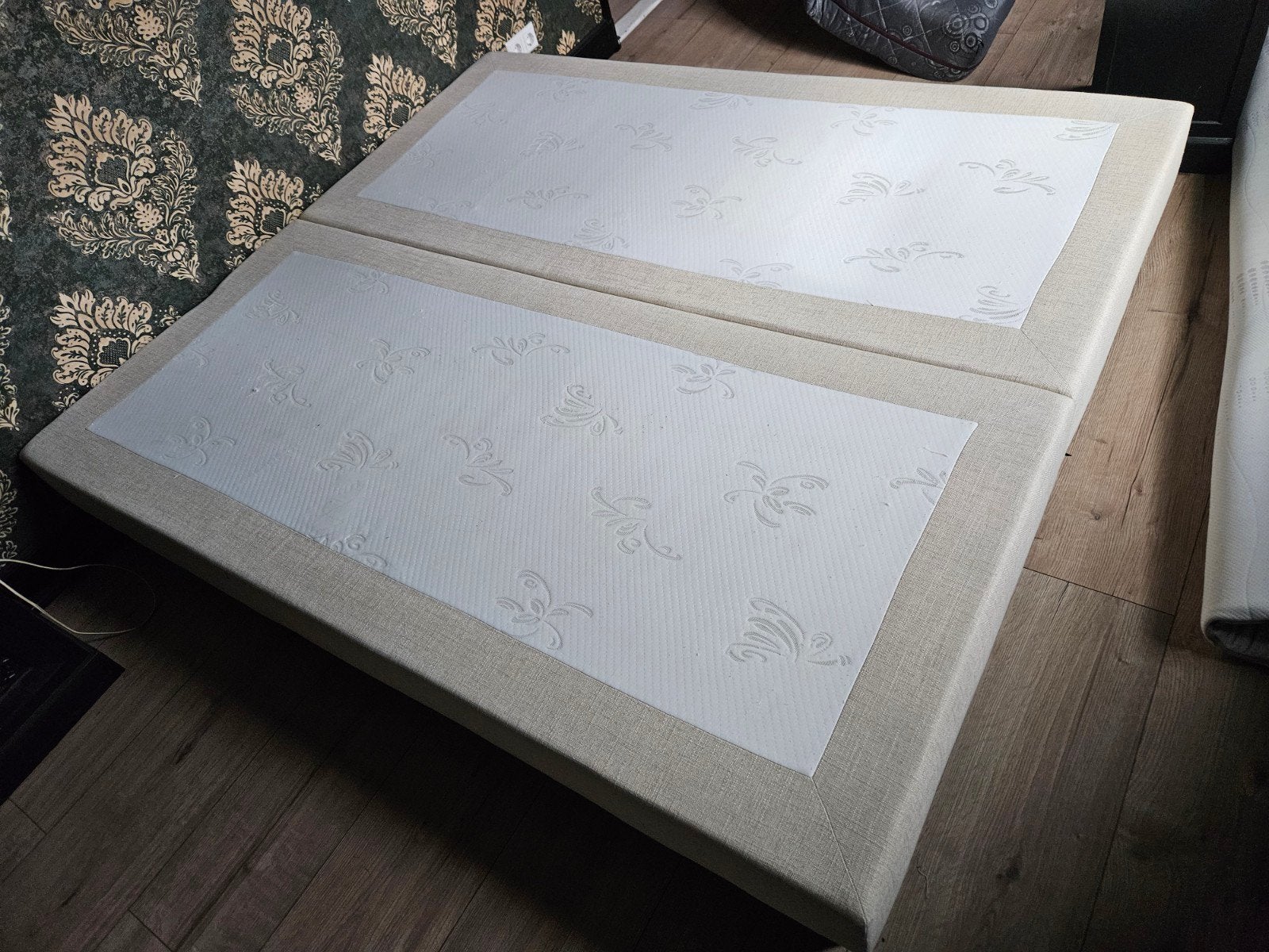 Swiss Sense boxspring 2x 90x200, Ophalen, Gebruikt, 90 cm, Beige