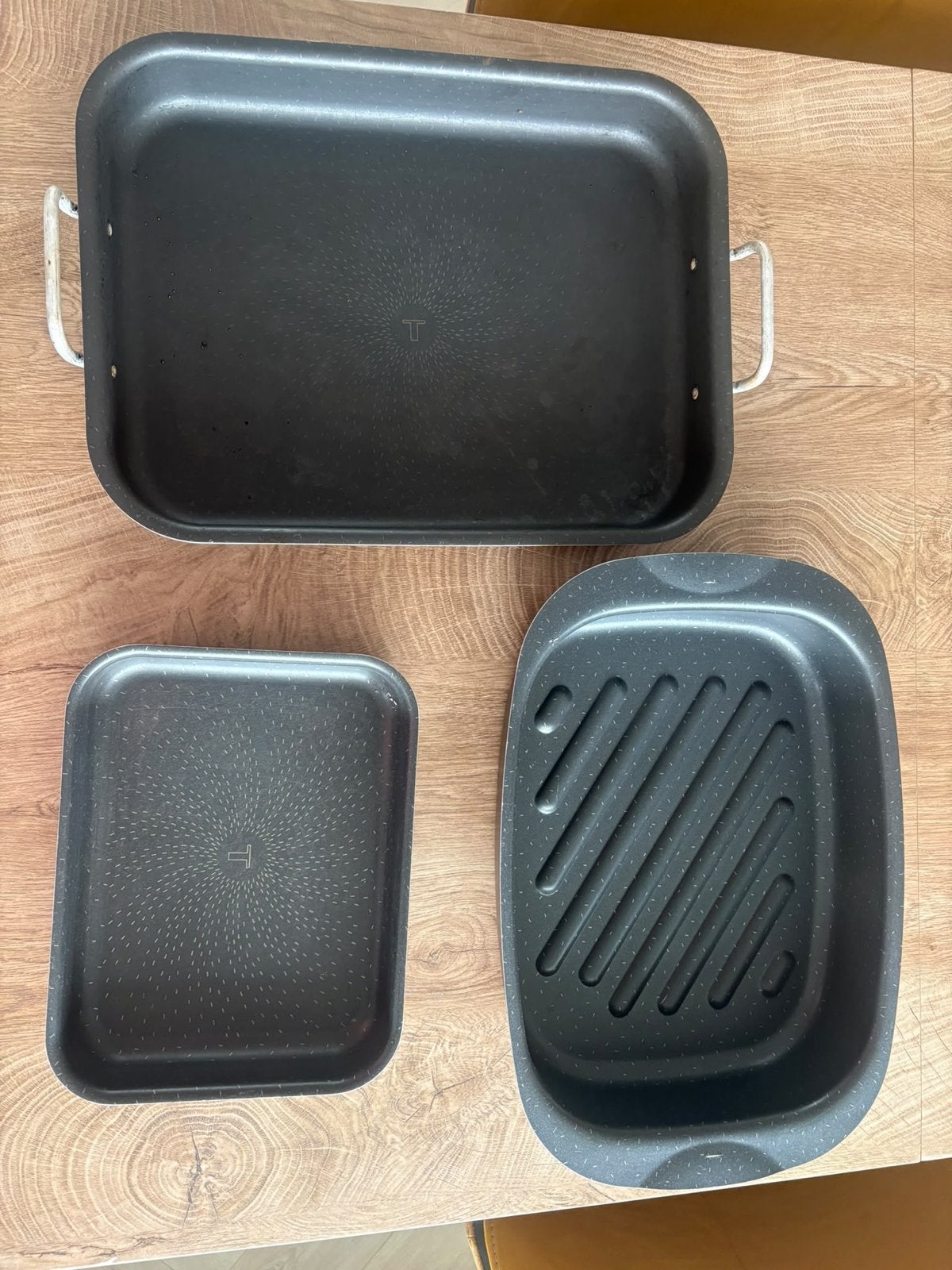 Tefal Ovenschalen Set - 3 stuks, Antiaanbaklaag, Overige typen, Aluminium, Ophalen of Verzenden