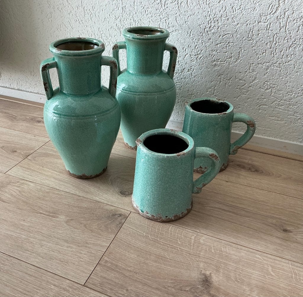 Vazen, Huis en Inrichting, Woonaccessoires | Vazen, Aardewerk of Porselein, Ophalen of Verzenden, Zo goed als nieuw, Minder dan 50 cm