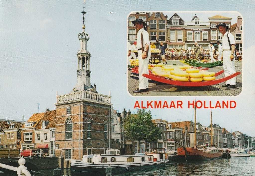 ALKMAAR Accijnstoren en Kaasmarkt, Verzenden, 1960 tot 1980, Gelopen, Noord-Holland
