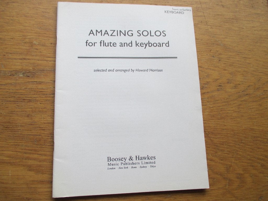 Amazing solos for flute and keyboard -dwarsfluit + keyboard, Gebruikt, Ophalen of Verzenden, Keyboard, Artiest of Componist