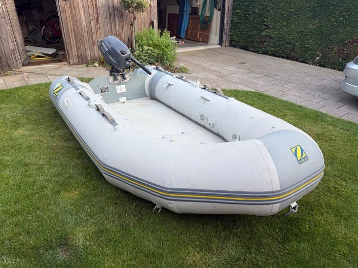 Zodiac opblaasboot/rib met Yamaha 4pk buitenboordmotor, Watersport en Boten, Ophalen, Zodiac, Overige materialen, Gebruikt