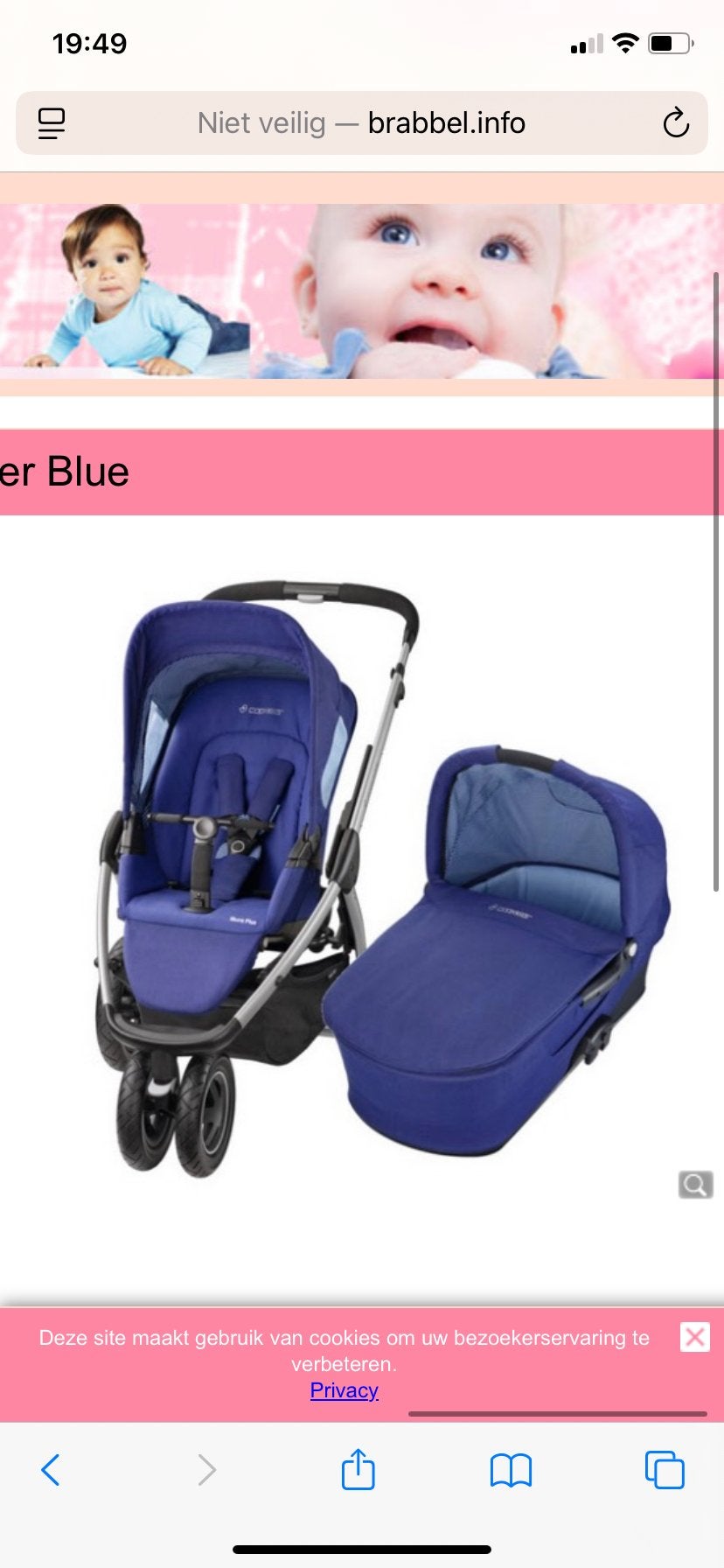 Mooie Maxi-Cosi Mura Plus Combi - Compleet en Comfortabel, Ophalen, Gebruikt, Combiwagen, Met reiswieg