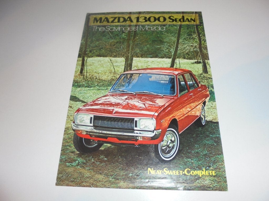 leaflet Mazda 1300 Sedan 1972, Ophalen of Verzenden, Zo goed als nieuw, Mazda