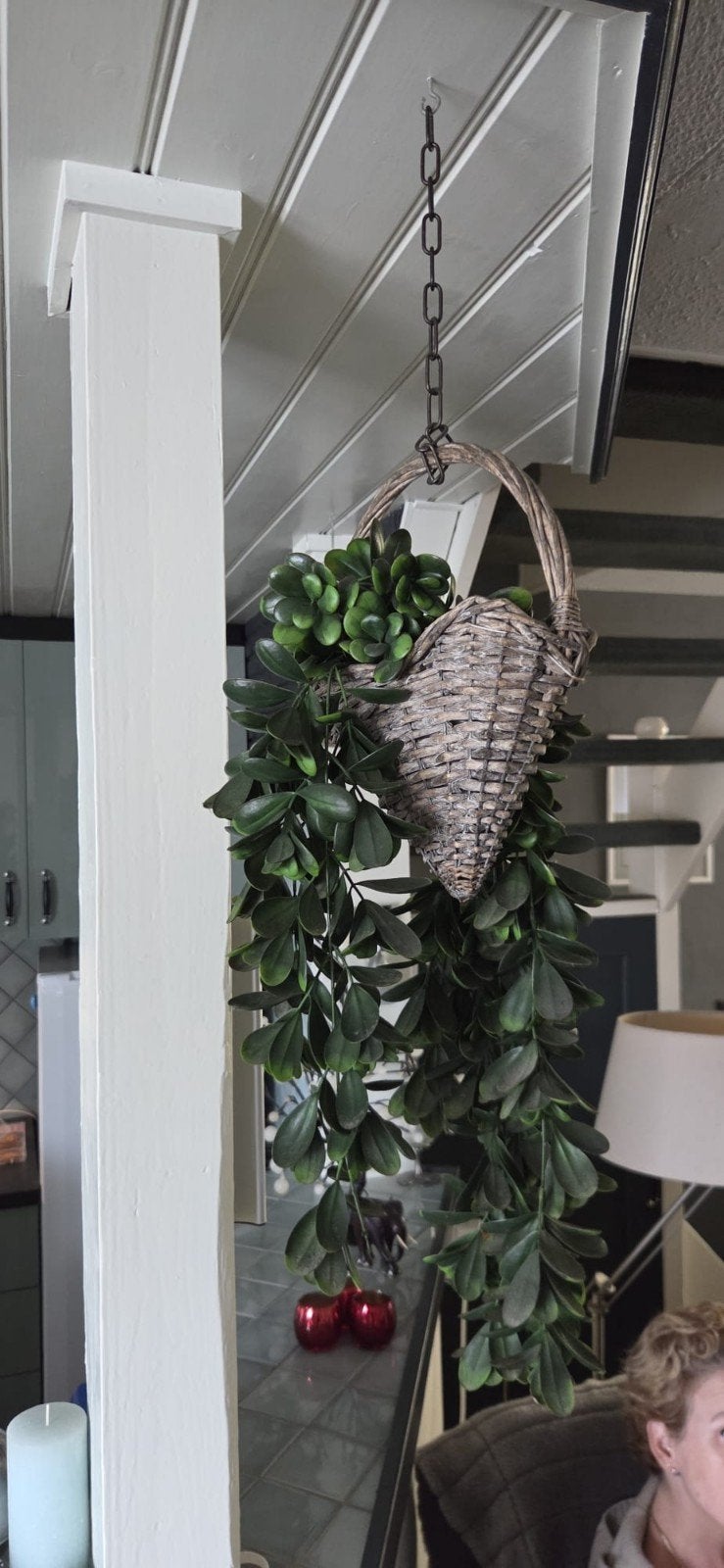 Kunst hangplant - Groene decoratie voor binnen, Huis en Inrichting, Binnen, Groen, Kunstplant, Onderhoudsvrij