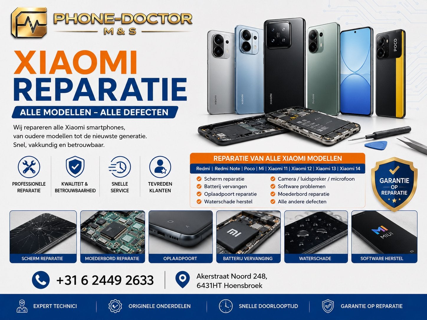 XIAOMI REPARATIE, Ophalen of Verzenden, Zo goed als nieuw, 6431ht, Phone Doctor M&S