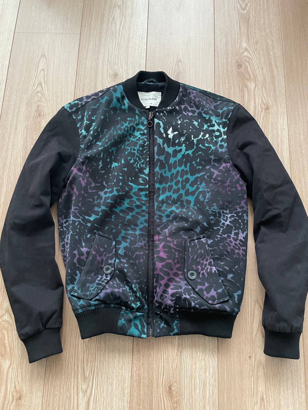River Island varcity/bomber jack maat S, Ophalen of Verzenden, Gedragen, Maat 46 (S) of kleiner, Paars