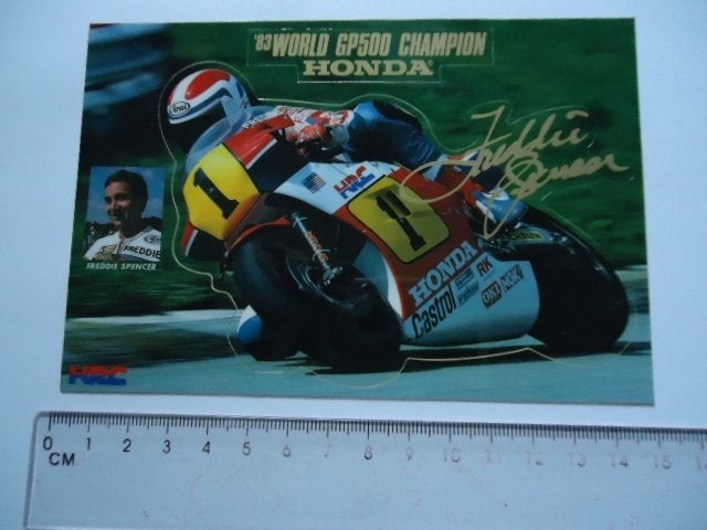 sticker 1983 Freddy SPENCER Honda Motorrace motogp moto gp, Verzenden, Zo goed als nieuw