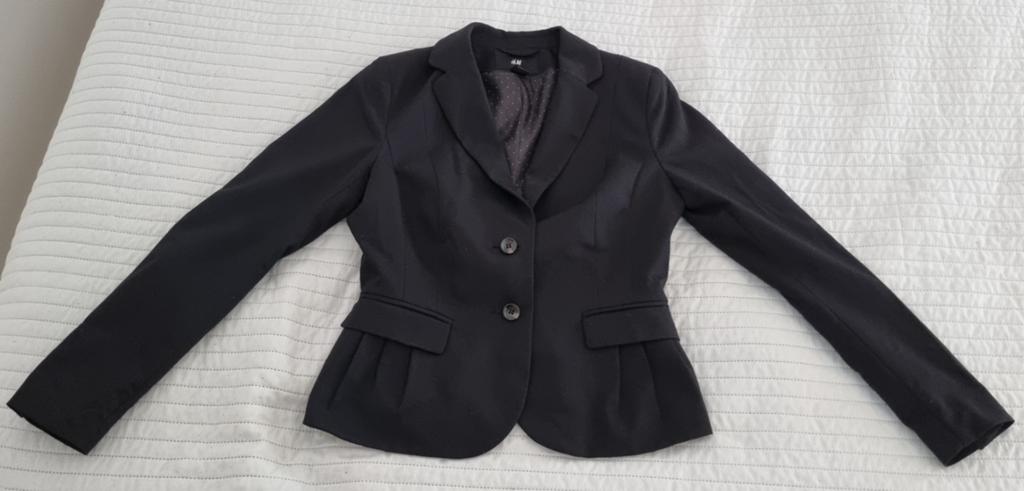Blazer zwart maat 38 m colbert jas kort jasje dames kleding, Maat 38/40 (M), H&M, Verzenden, Zwart