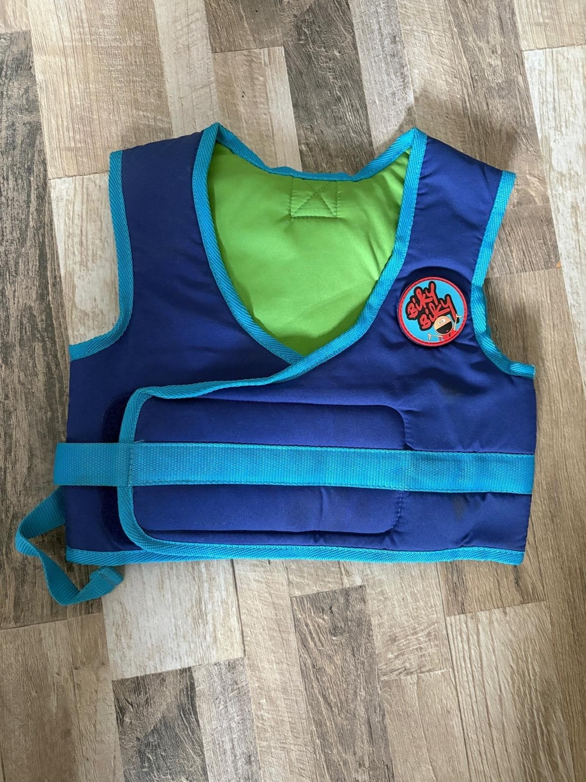 Biky Biky fietsvest blauw maat 98-128, Kinderen, Overige maten, Ophalen of Verzenden, Zo goed als nieuw